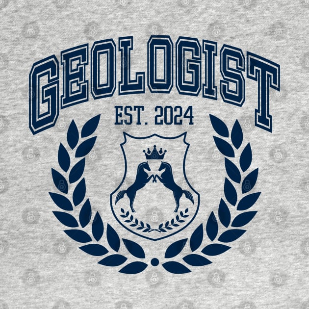 Custom Geology College Graduation Est 2024 by WaBastian